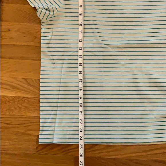 ⭐️ J Crew women’s XL striped T, green and yellow, NWT - Picture 5 of 5